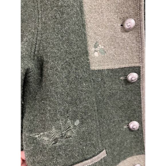 Idomeneo Embroidered Wool Waistcoat Jacket Cardigan Made In Austria Sz 38 L/XL * - Picture 2 of 11